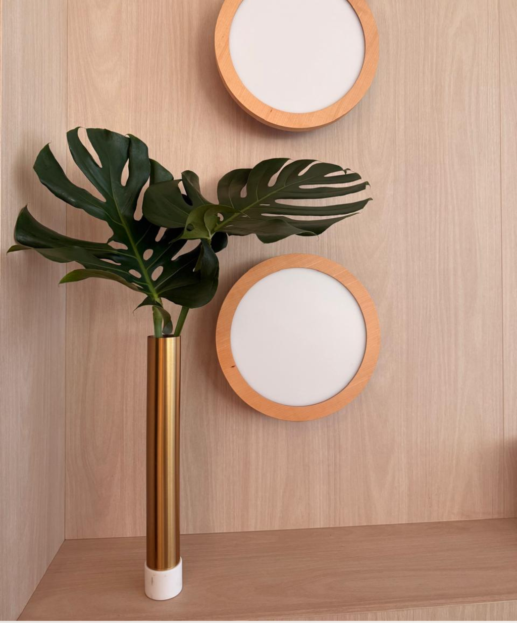 VASO CILINDRO ORO MARMO