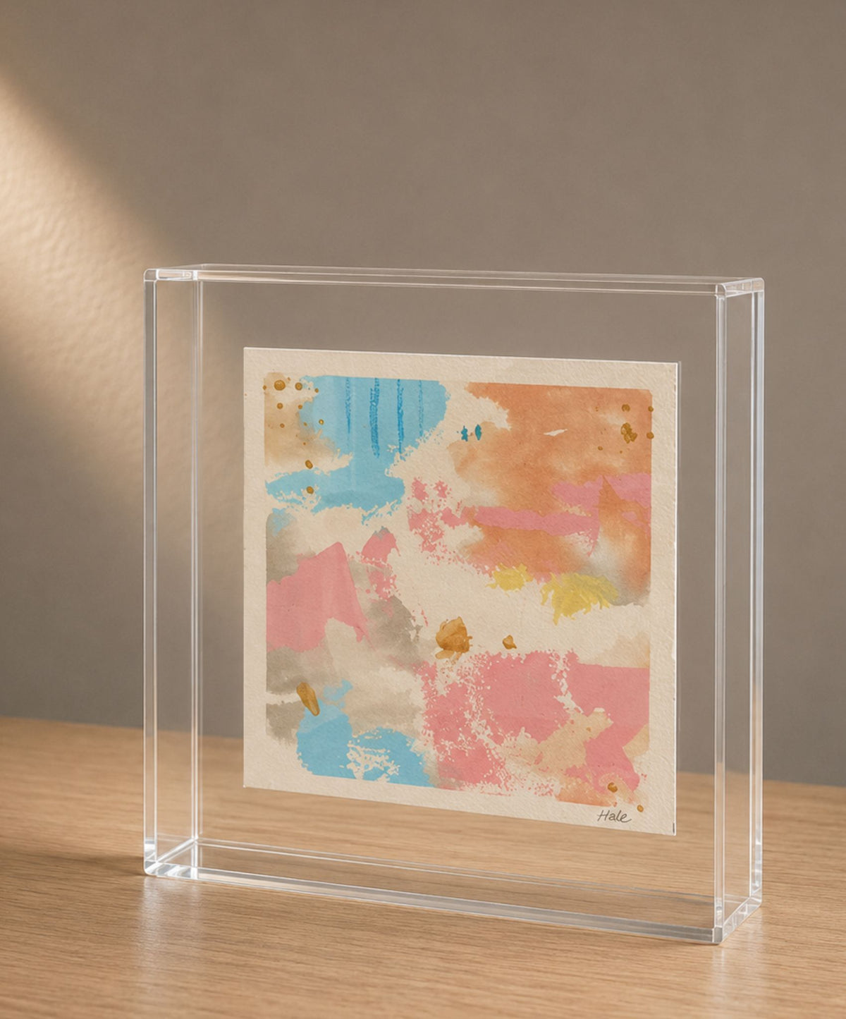 Quadro em Acrílico com Pintura Abstrata em Técnica Mista | Coleção Pastel | Felipe Bernardes