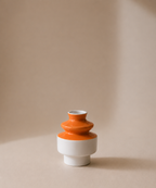 Vaso Totêmico P – Branco Fosco – Pêssego