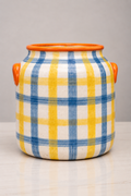 Vaso Trama Azul+Amarelo