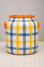 Vaso Trama Azul+Amarelo