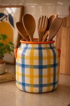 Vaso Trama Azul+Amarelo