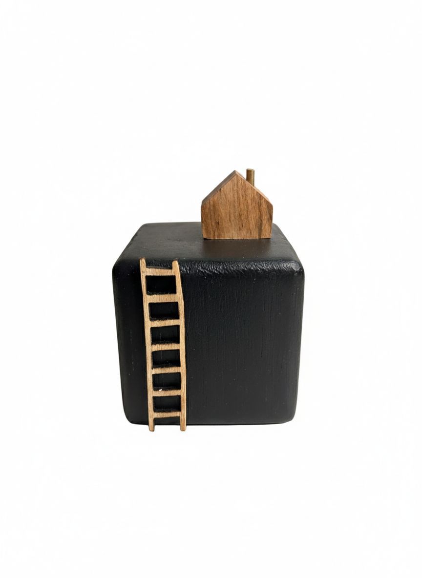 Cubo Casinha Ebanizada P