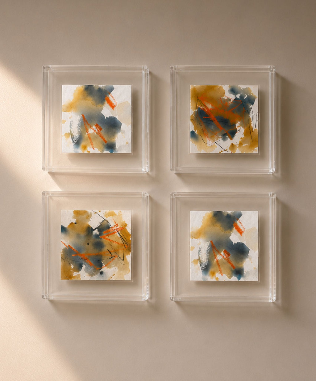 Quadro em Acrílico com Pintura Abstrata em Técnica Mista | Felipe Bernardes