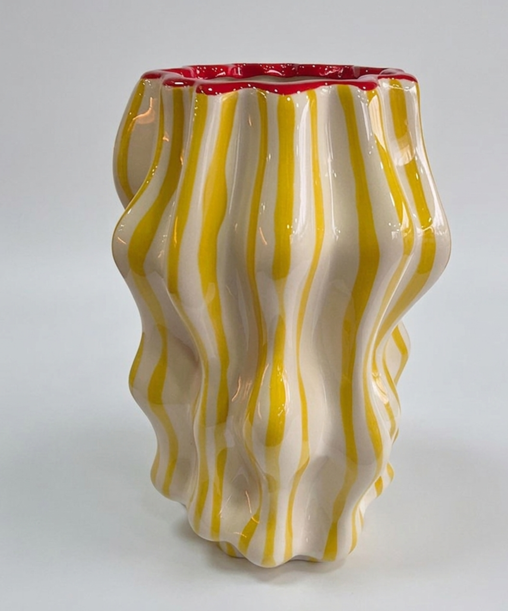 Vaso Línea Amarelo e Vermelho