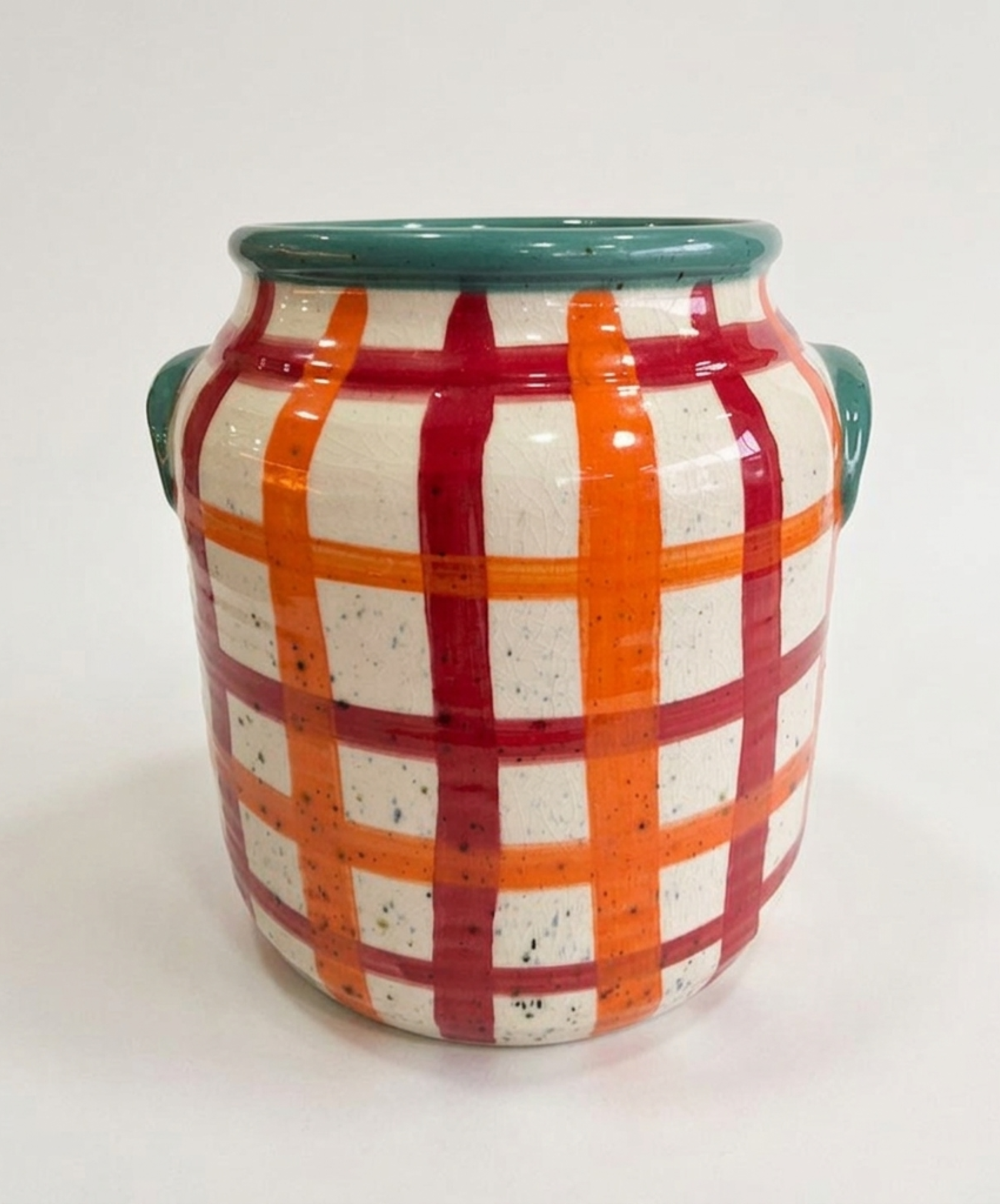 Vaso Trama Vermelho+Laranja