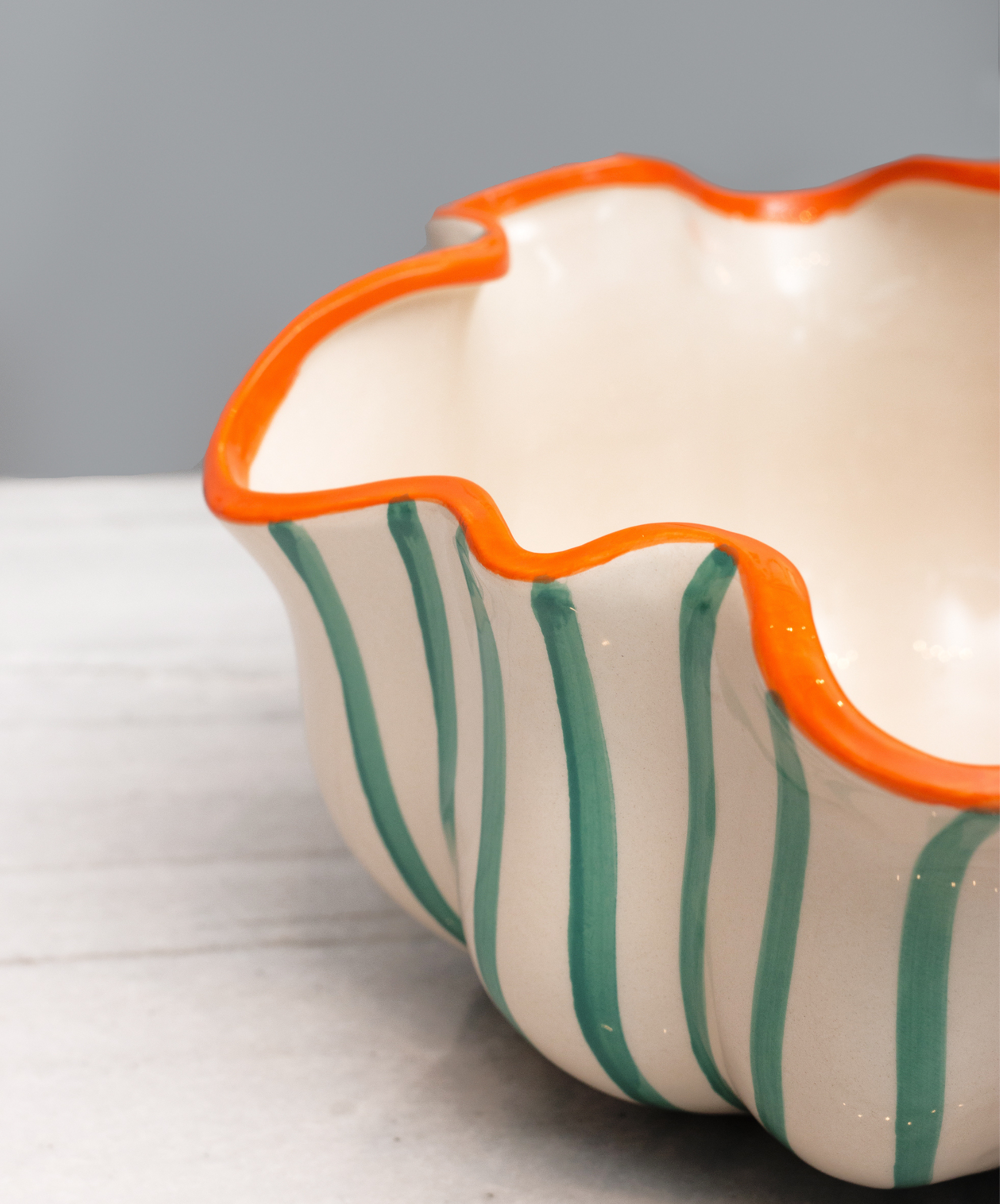 Vaso Línea Baixo Azul com Laranja