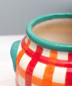 Vaso Trama Vermelho+Laranja