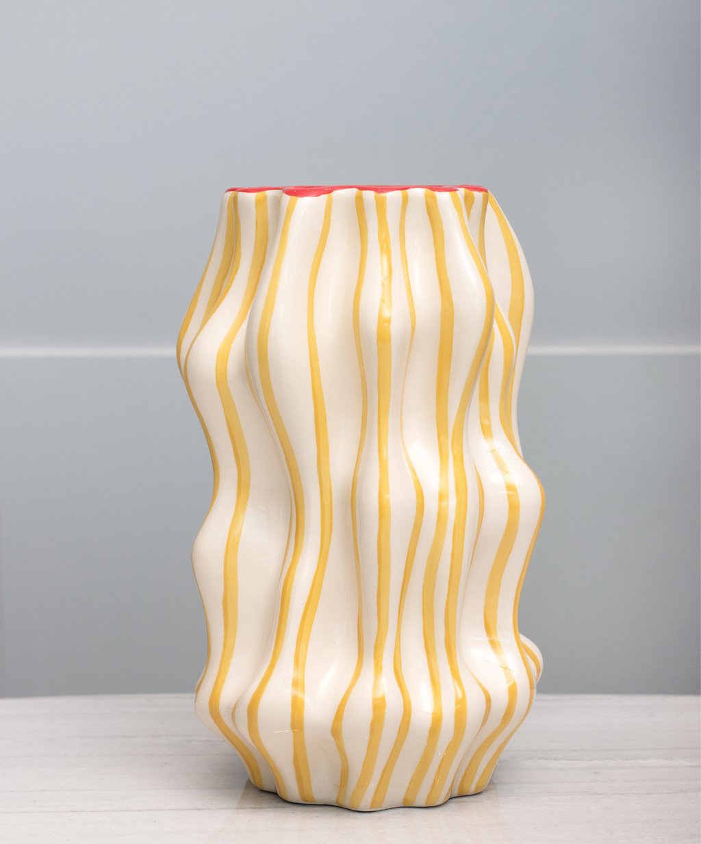 Vaso Línea Amarelo e Vermelho
