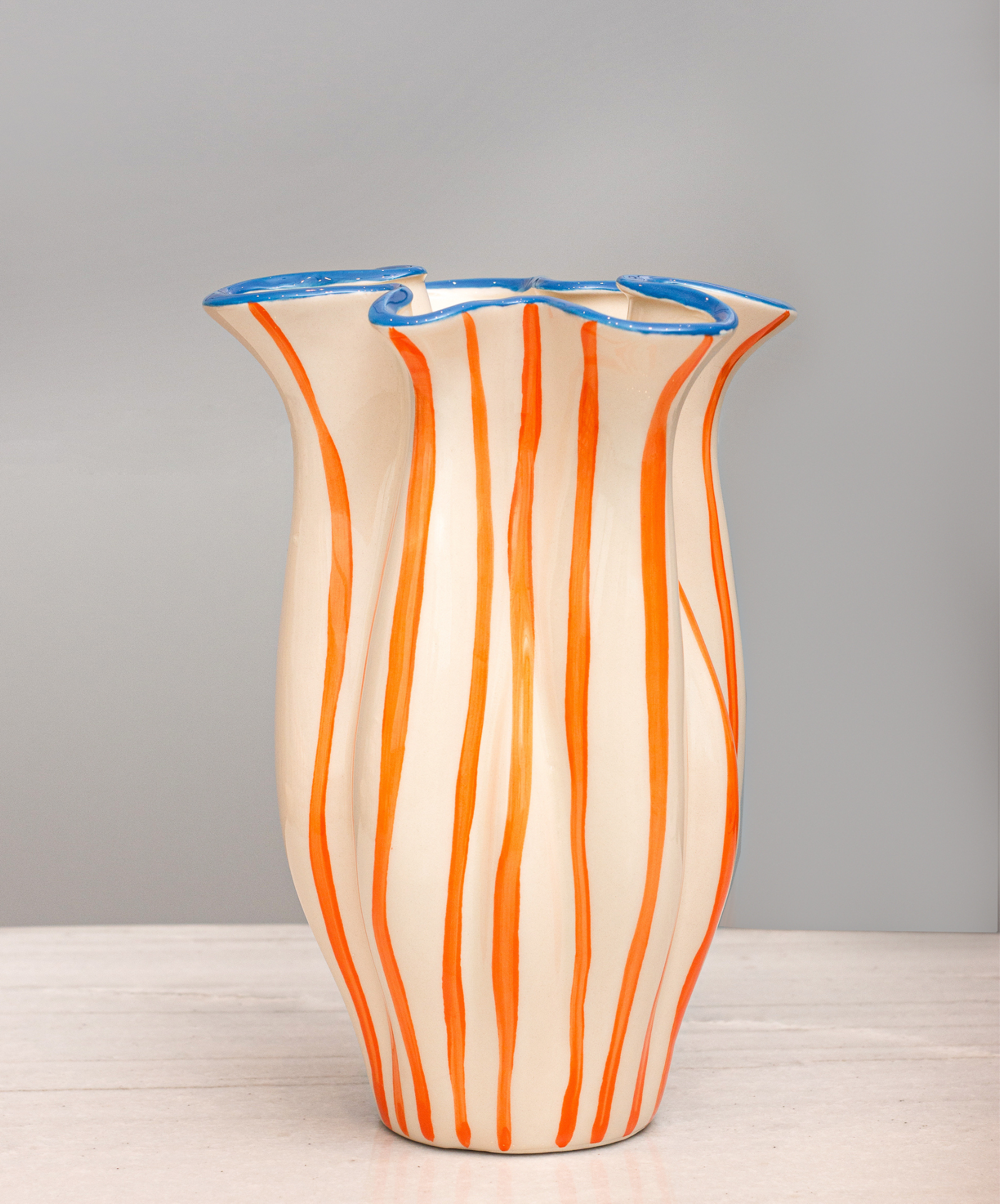 Vaso Línea Laranja e Azul