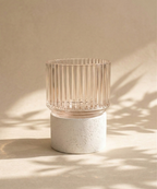 VASO DE VIDRO CANELATTO BIANCO