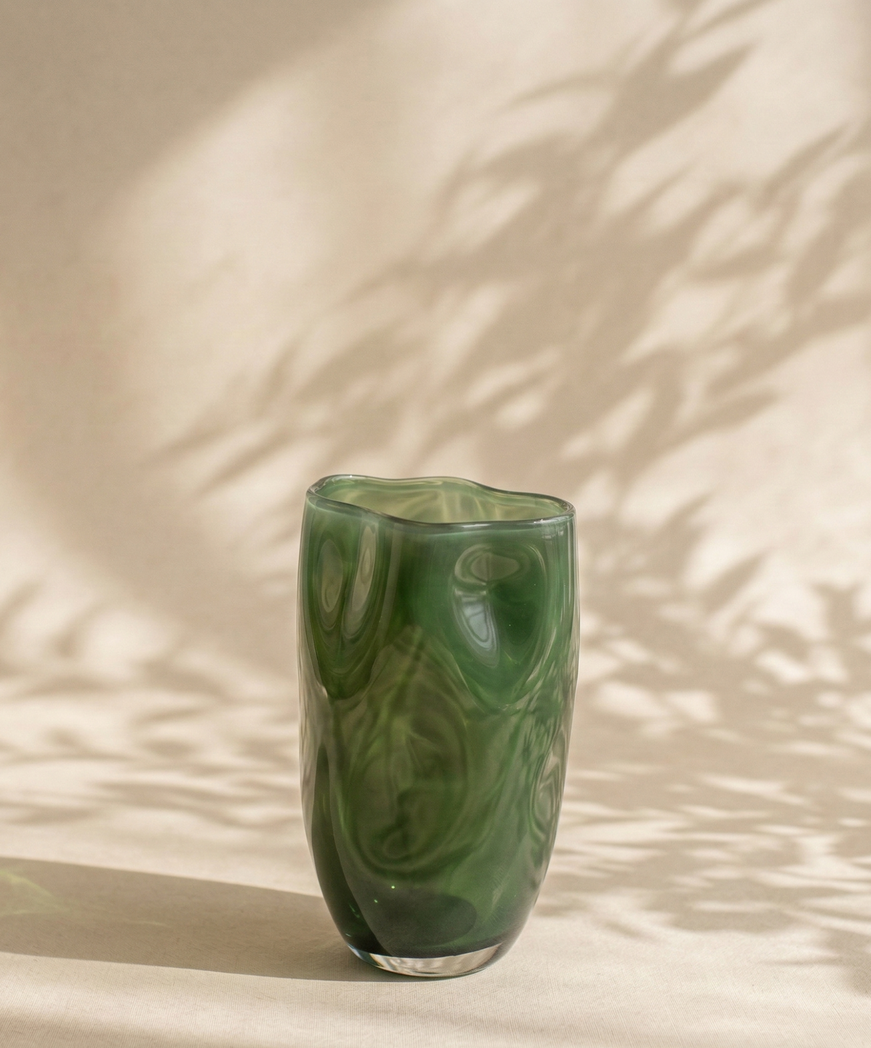 VASO DE VIDRO JADE P