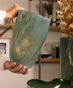 VASO DE VIDRO JADE P
