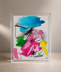 Quadro Acrílico com Aquarela Abstrata